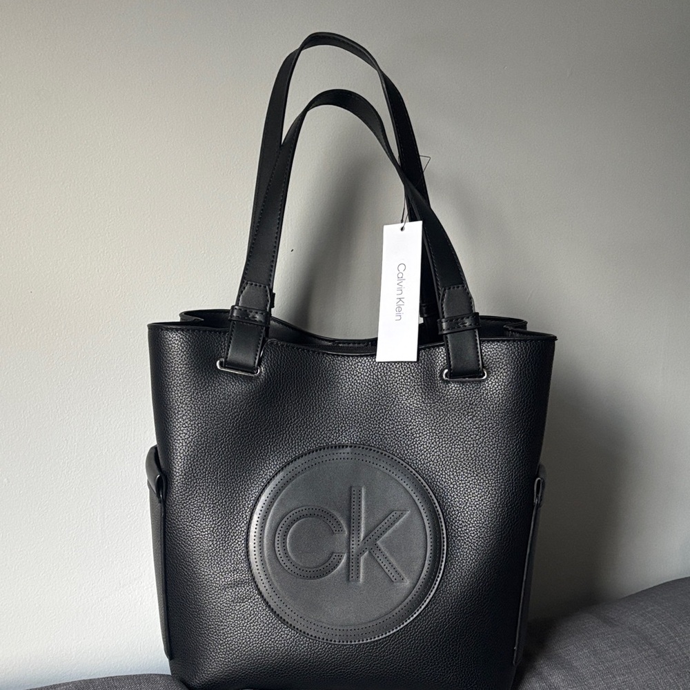 Calvin Klein Black Tote Bag Large | Classic Chic Everyday Purse